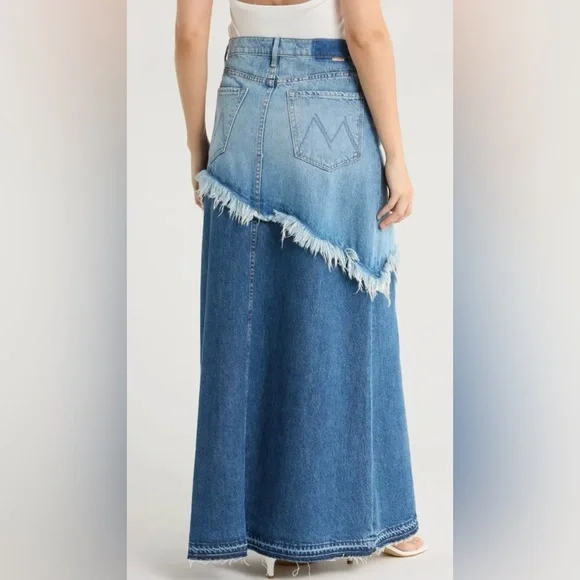 MOTHER The Dual Ditcher Denim Maxi Skirt - Picture 2 of 4